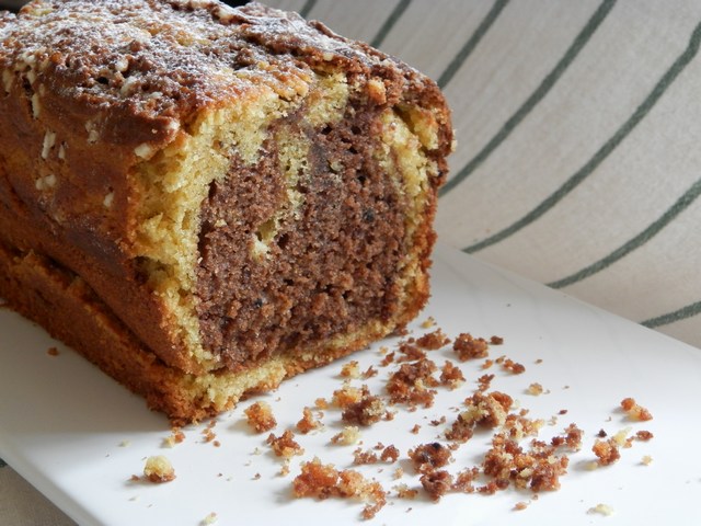 Plumcake variegato al caffè