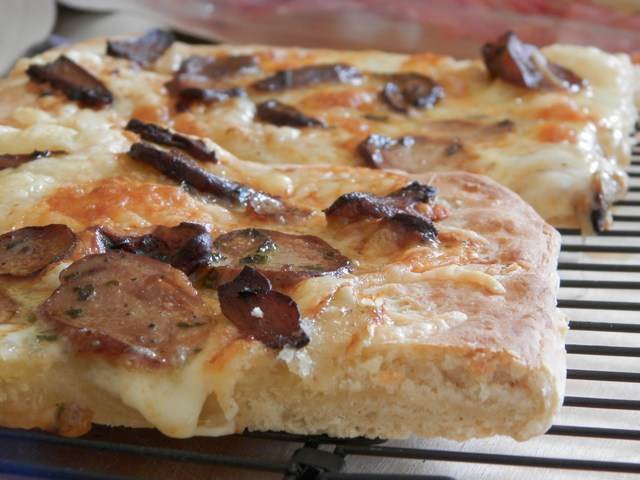 Pizza fontina e porcini