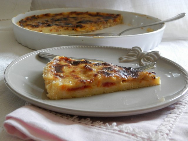 Crostata alla crema catalana e arance