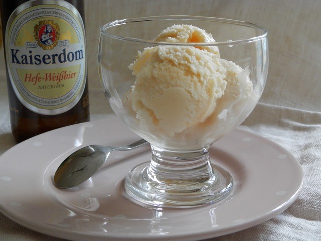 Gelato alla birra e cioccolato bianco