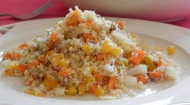 Cuscus con verdurine croccanti alle olive