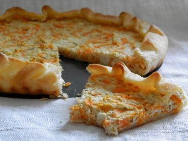 Quiche alla ricotta e crema di cipollotto con capperi