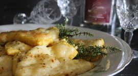 Crostoni di polenta con asiago alla grappa