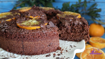 Torta cioccolato fondente e arancia senza burro