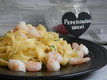 Tagliatelle piccanti ai gamberi Cina style