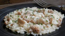 Risotto porcini e salsiccia fresca