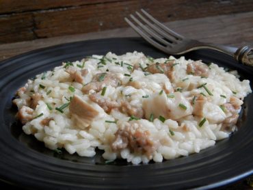 Risotto porcini e salsiccia fresca