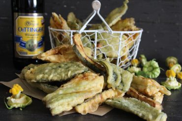 Fritto di primavera con fiori di zucchina e salvia – pastella speciale con birra e farina di riso