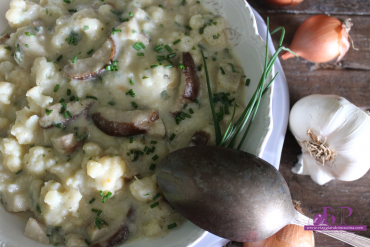 Zuppa di cavolfiore e porcini