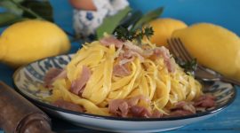 Strettine al prosciutto crudo e limone