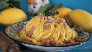 Strettine al prosciutto crudo e limone